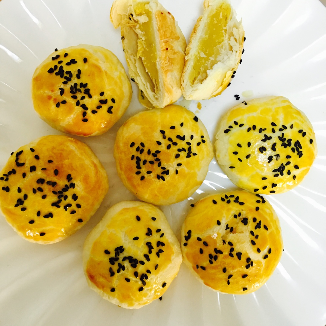 酥皮绿豆饼   酥得掉渣渣