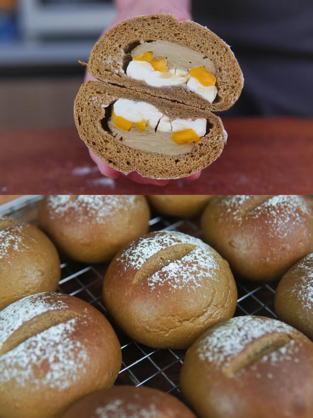 茶香+奶香！这「焙茶乳酪米面包」太会了