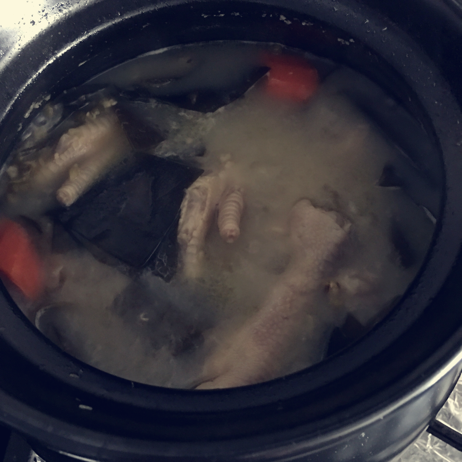 绿豆海带骨头鸡脚汤