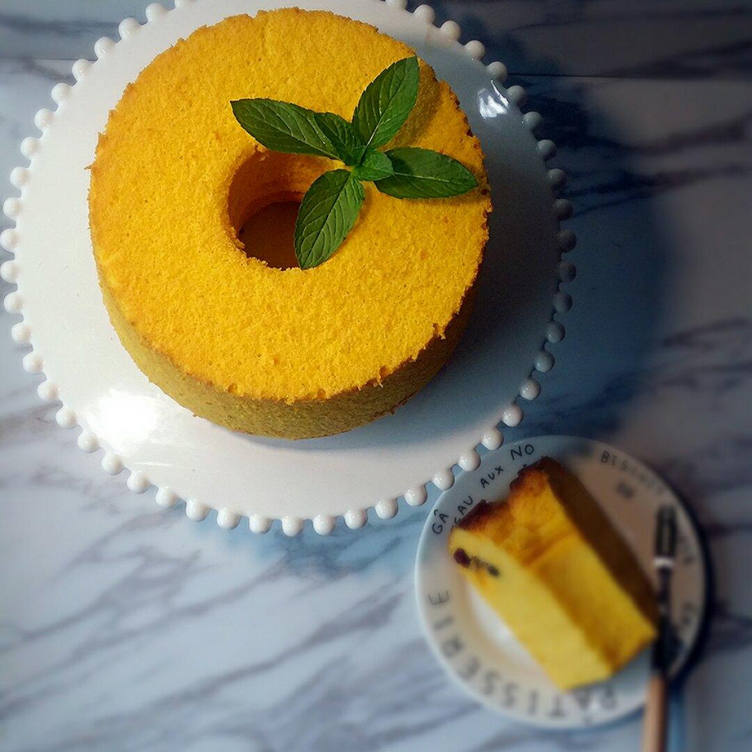 暖暖水瓶做的超细腻的南瓜戚风蛋糕