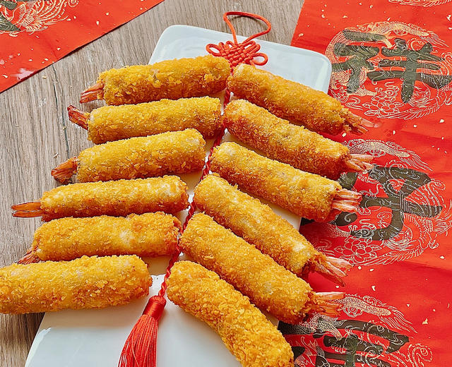 红红火火｜年夜饭之大虾鲜肉炸春卷😍的做法