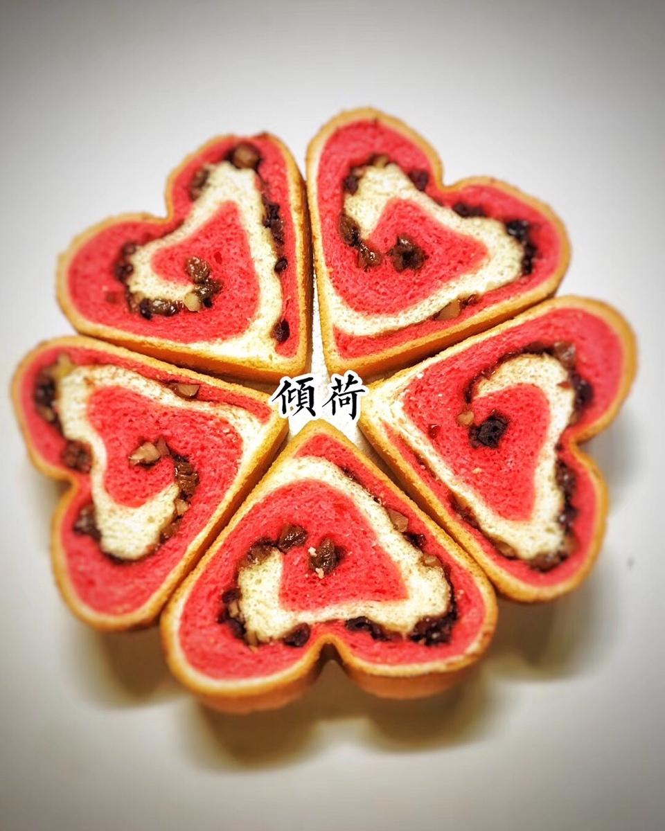 蜜豆抹茶心形吐司