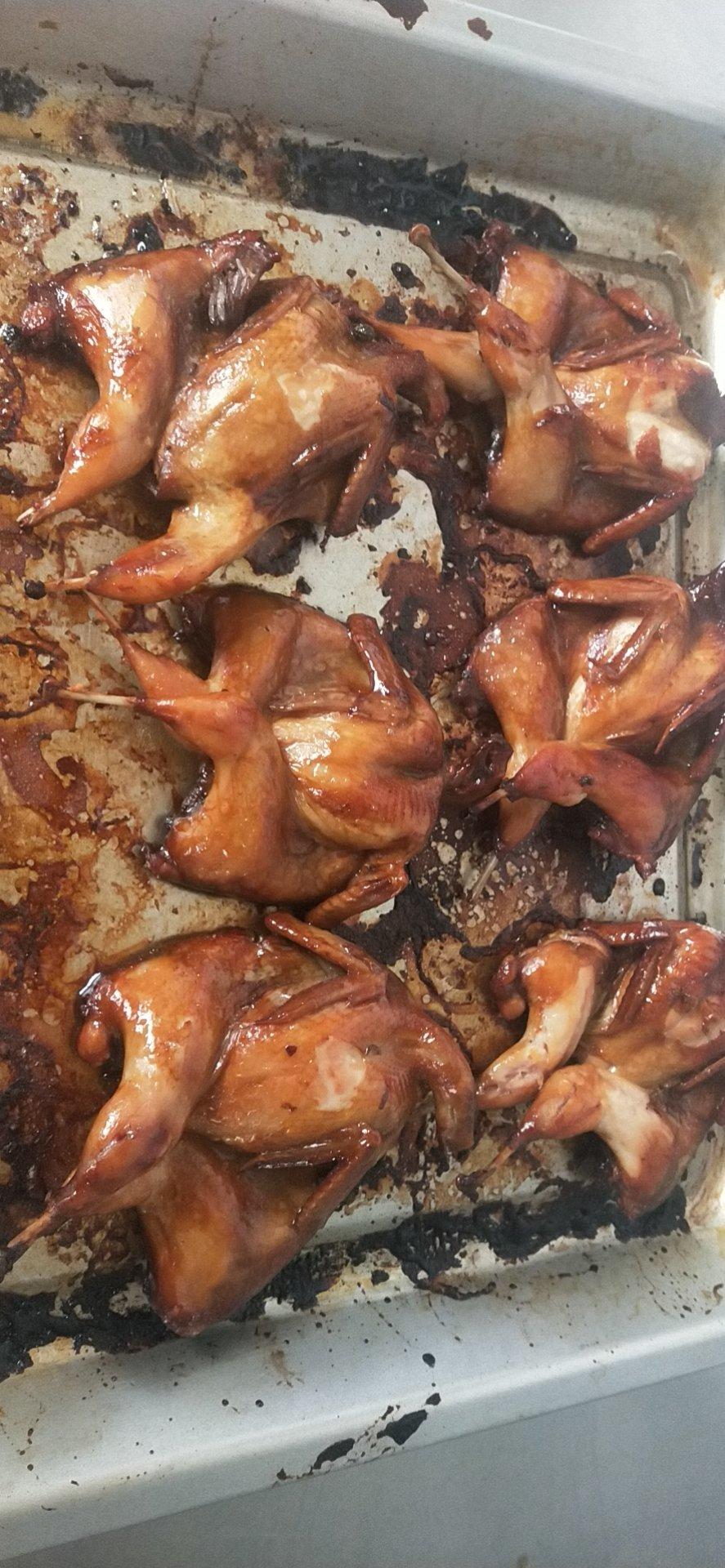 春雨绵绵不觉晓做的香烤鹌鹑烤箱20分钟