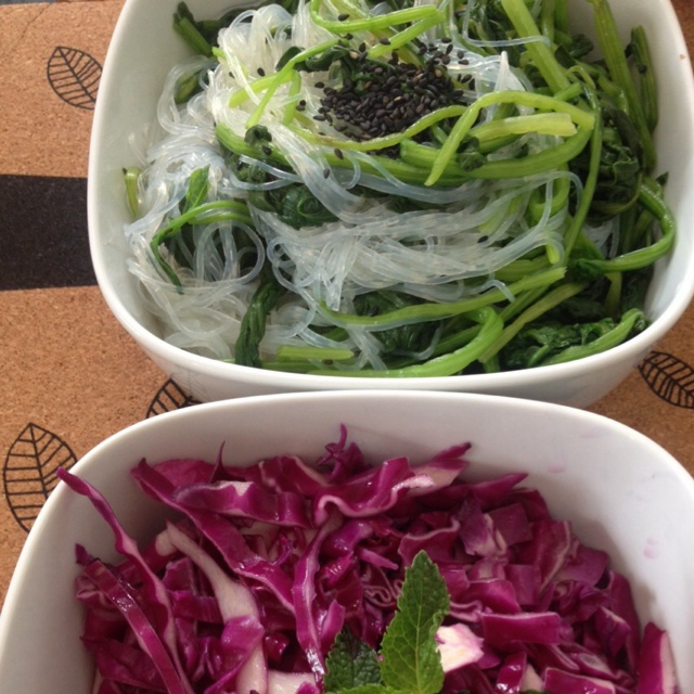 凉拌菠菜粉丝