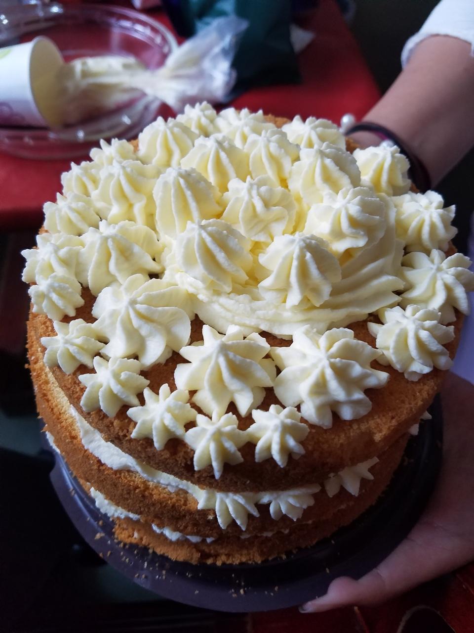 【零失败】不会裱花没关系的水果裸蛋糕 芒果裸蛋糕 完美戚风胚