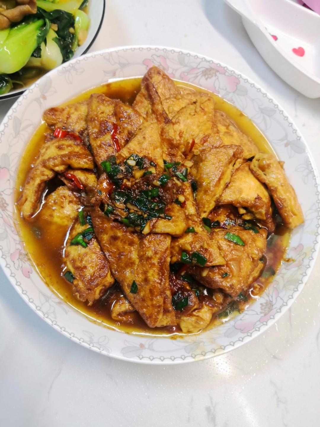 焖煎豆腐