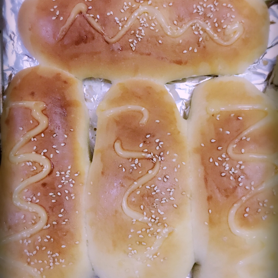 火腿肠早餐面包（一次发酵法）