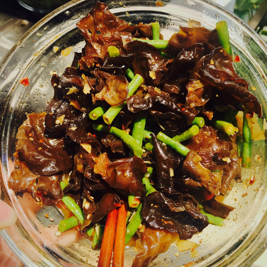 黑木耳拌豆角