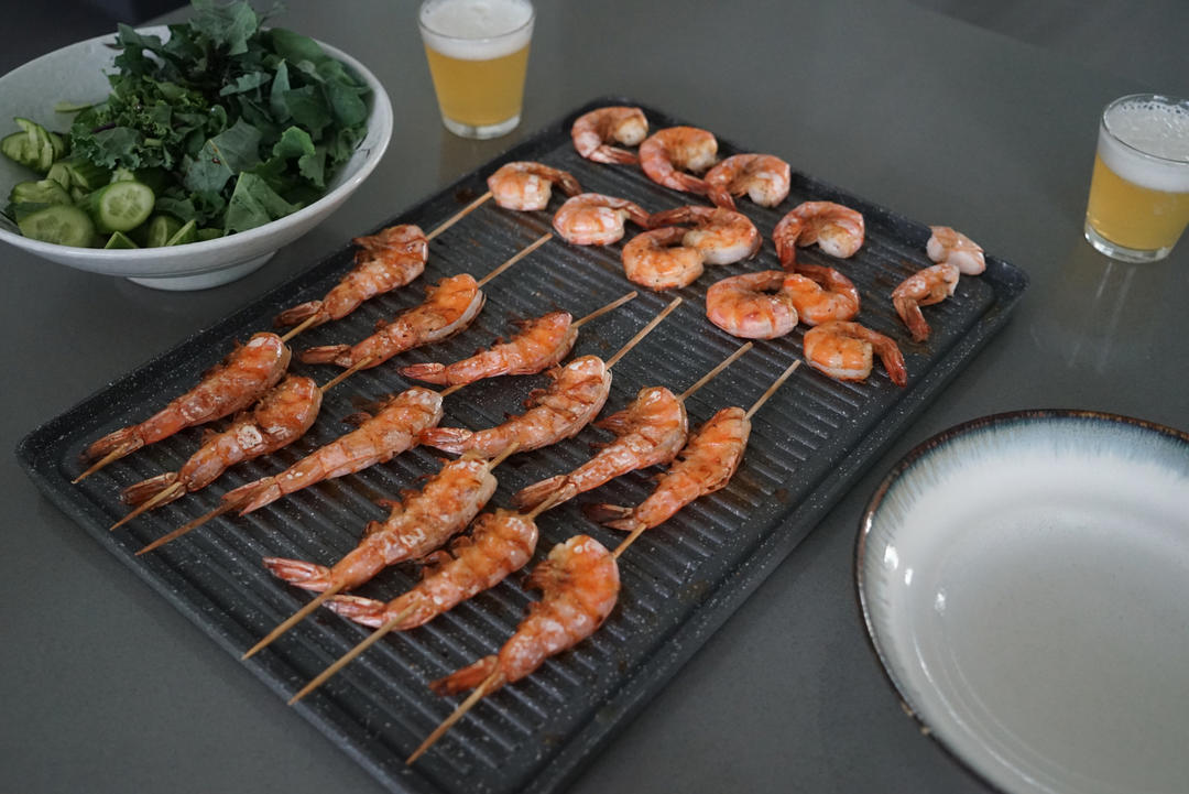 在家也能做出日料店的盐烤大虾~