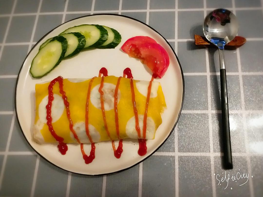 波点蛋包饭