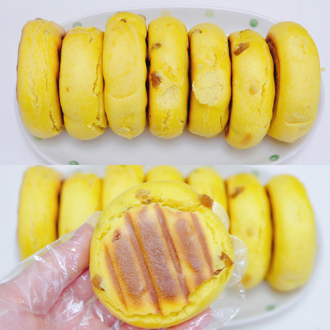 葡萄干南瓜发面饼的做法