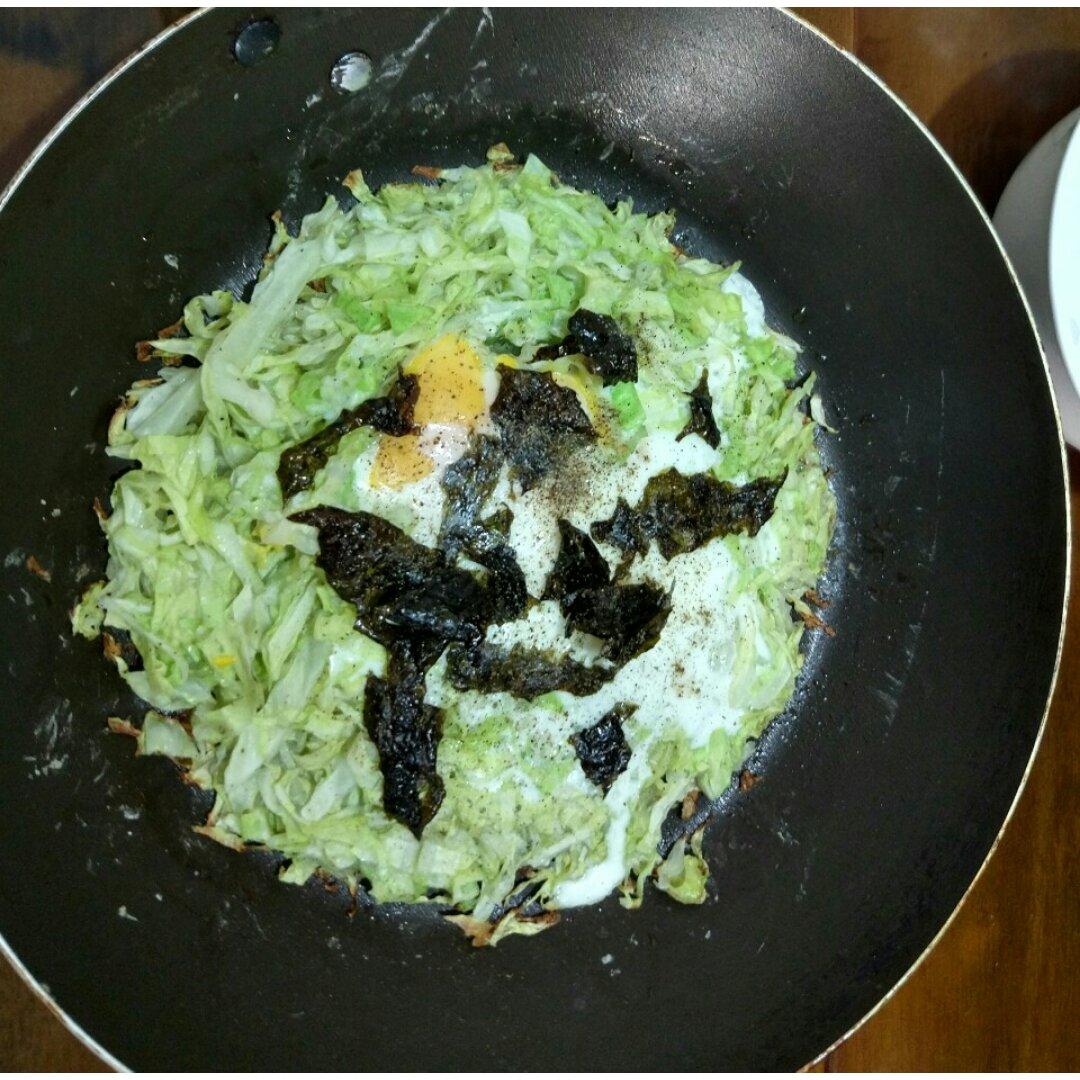 快手早餐料理-卷心菜烘蛋