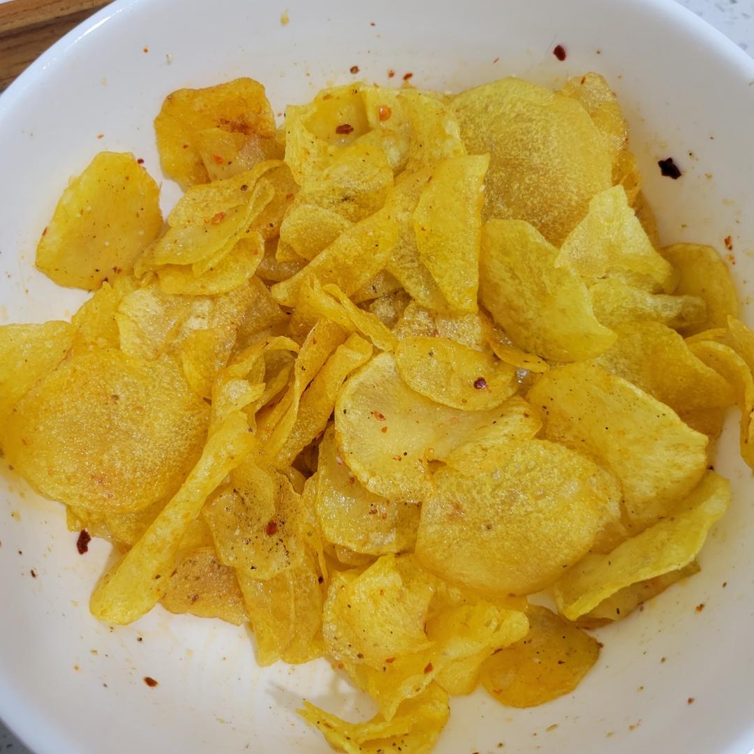 自制炸薯片，学会以后再也没买过薯片