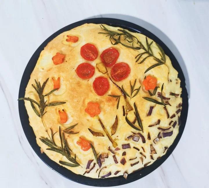 油画一般的意大利Focaccia佛卡夏面包