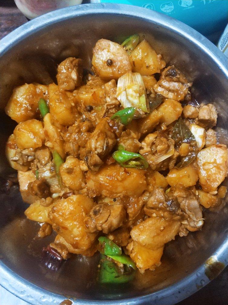 超简单但好吃的双人份大盘鸡