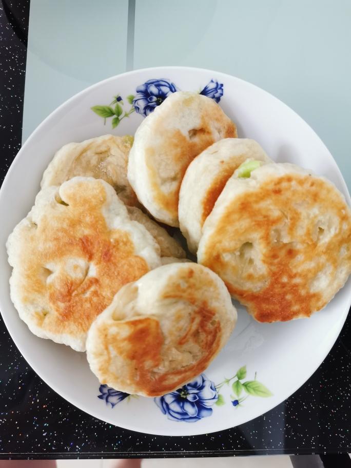 咸味（青椒鸡蛋）发面煎饼