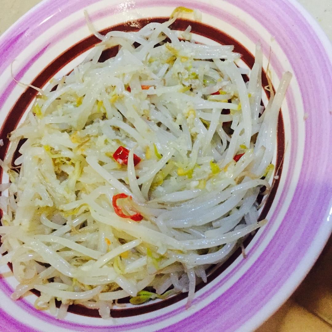 花的懒人料理之意式辣椒炒豆芽