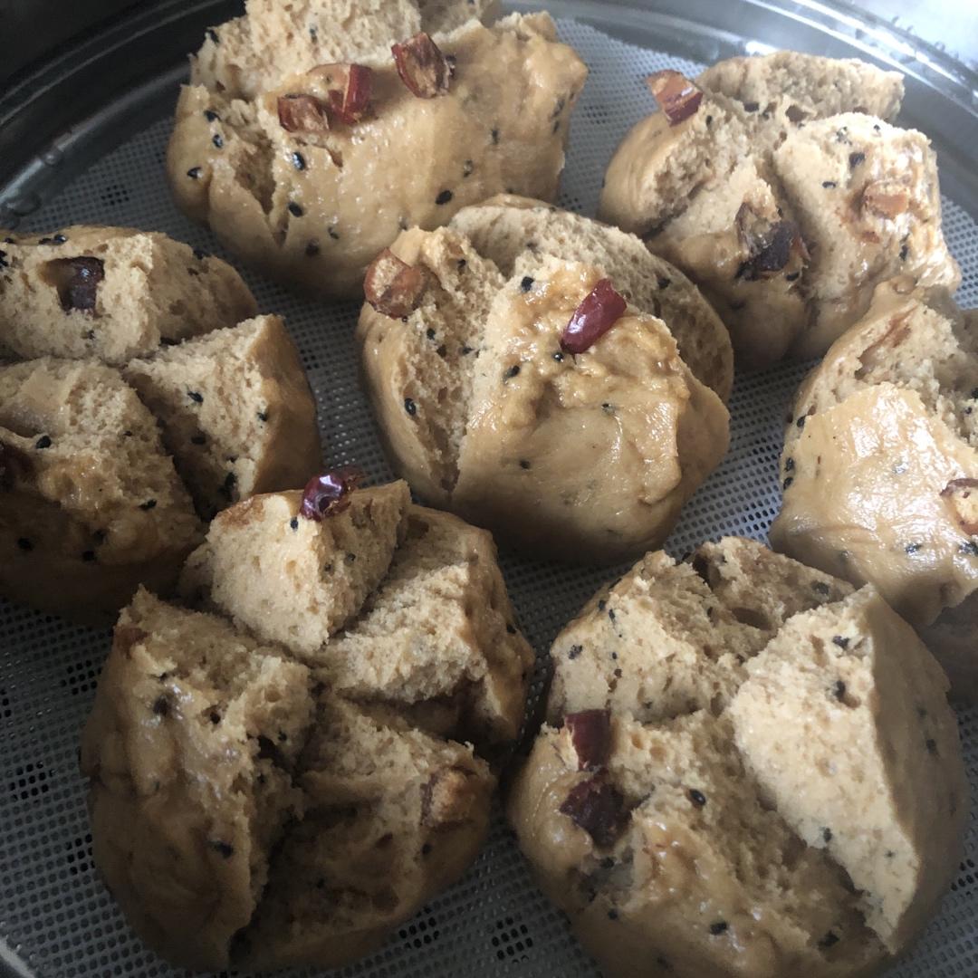 妥妥的红糖开花馒头