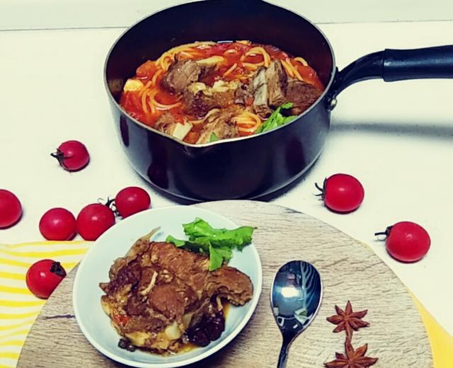 香草番茄猪软骨捞面(意面)的做法