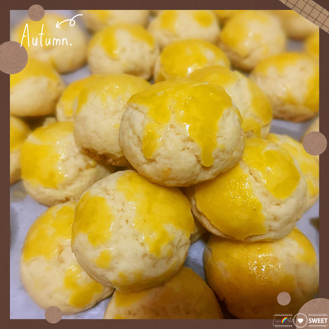 一口一个咸香酥松｜咸蛋黄一口酥