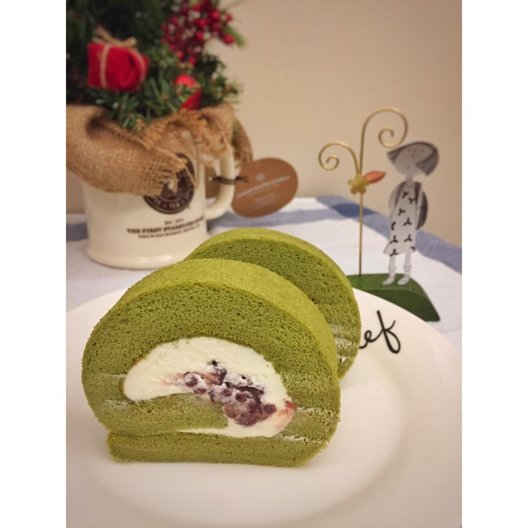 抹茶蜜豆蛋糕卷