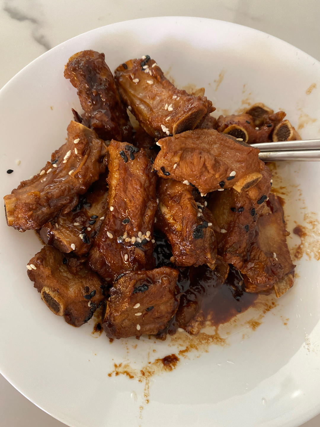 糖醋排骨（用少油，不炒糖色，家常做法，通俗易懂，甜酸适口）