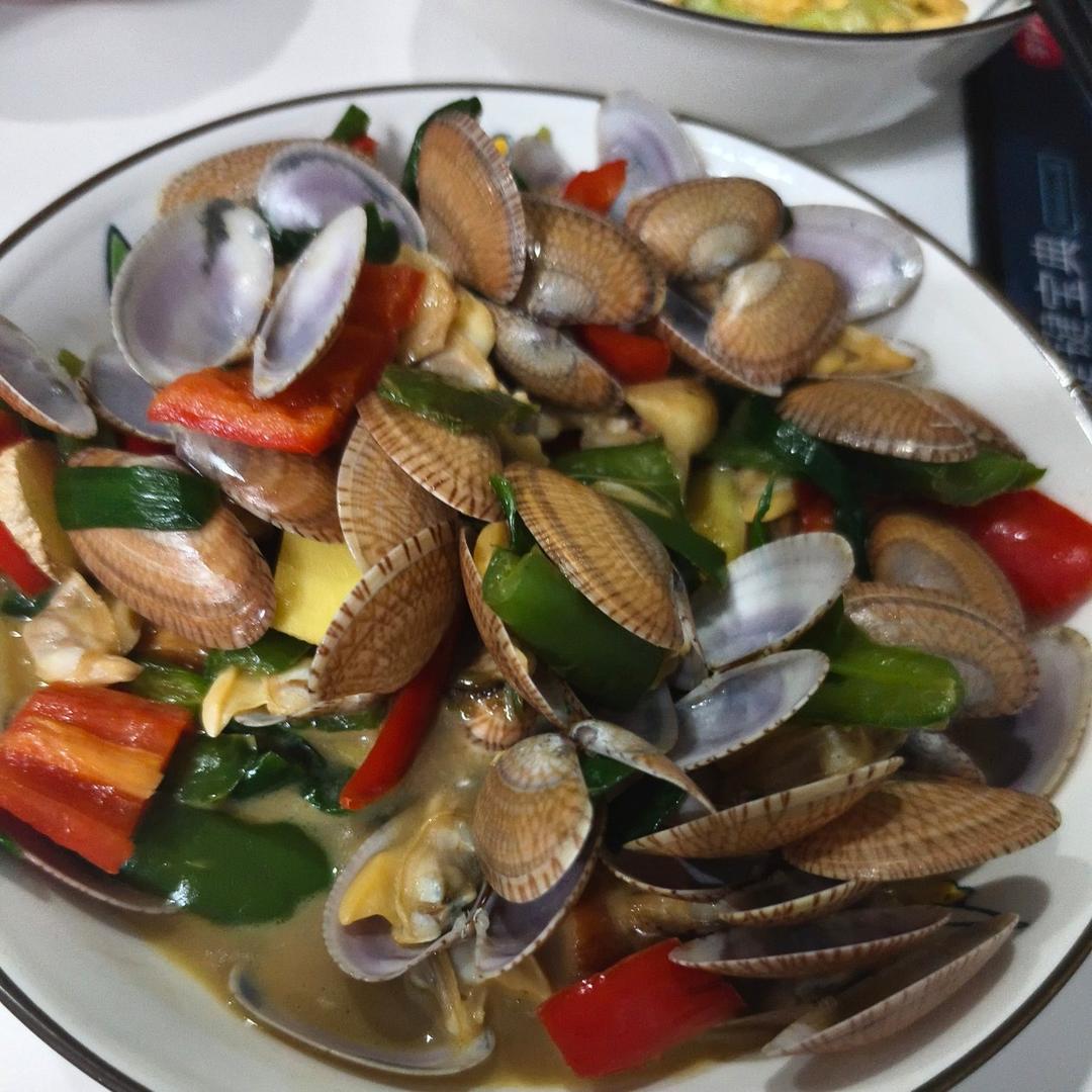 5分钟快手菜❗️秒杀路边摊爆炒花甲～好吃到爆