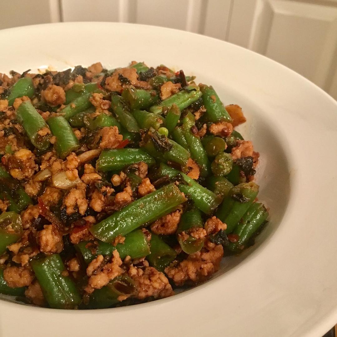 肉沫豆角下饭菜
