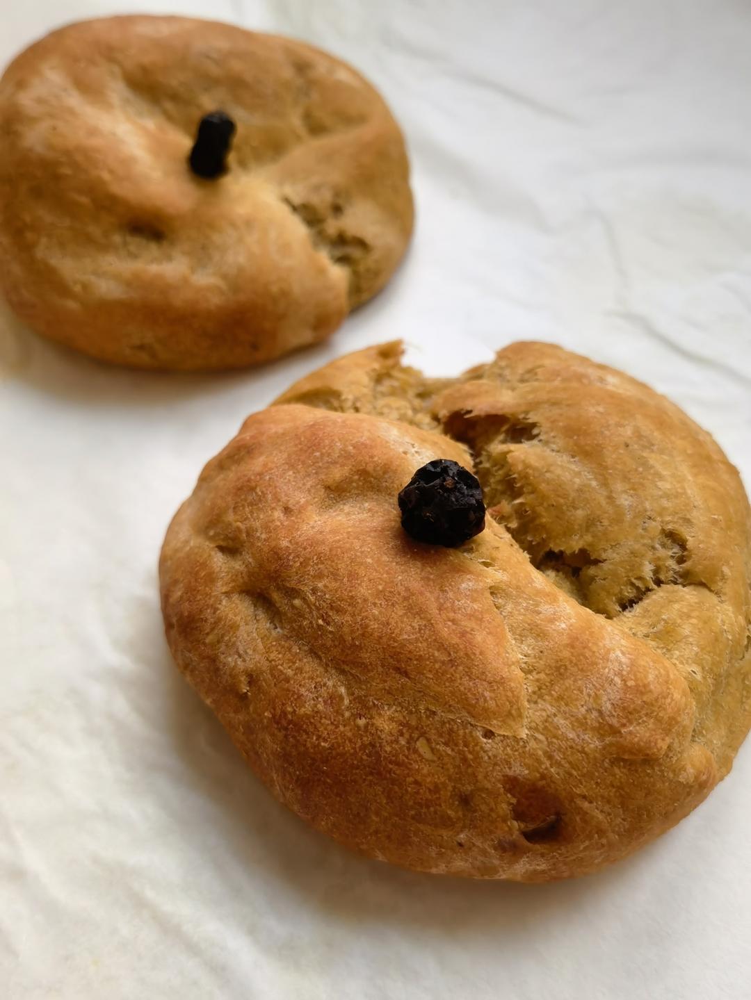 四种原料，不加一滴水的超柔软柿子面包---原创哦