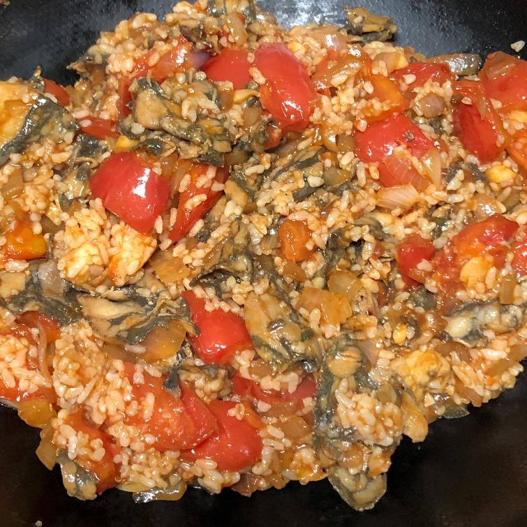 番茄乌鸡烩饭的做法