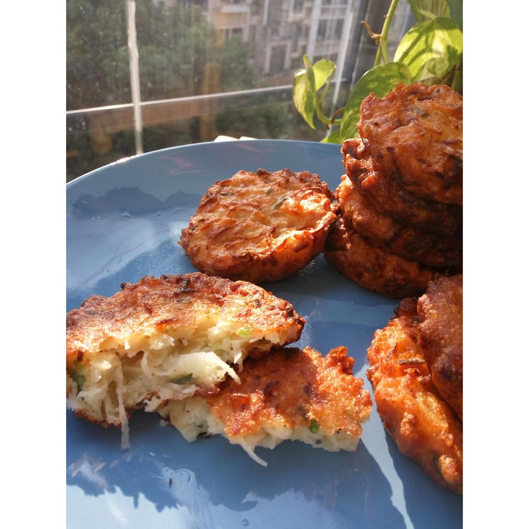 萝卜丝虾皮油墩子