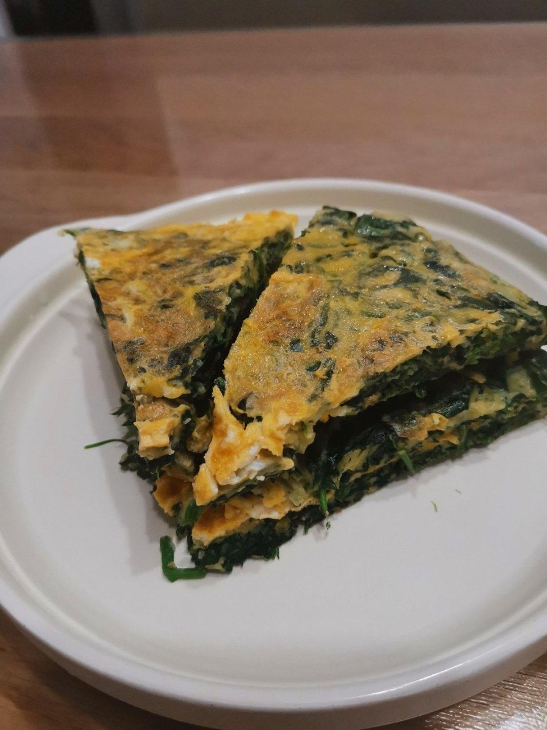 菠菜鸡蛋饼