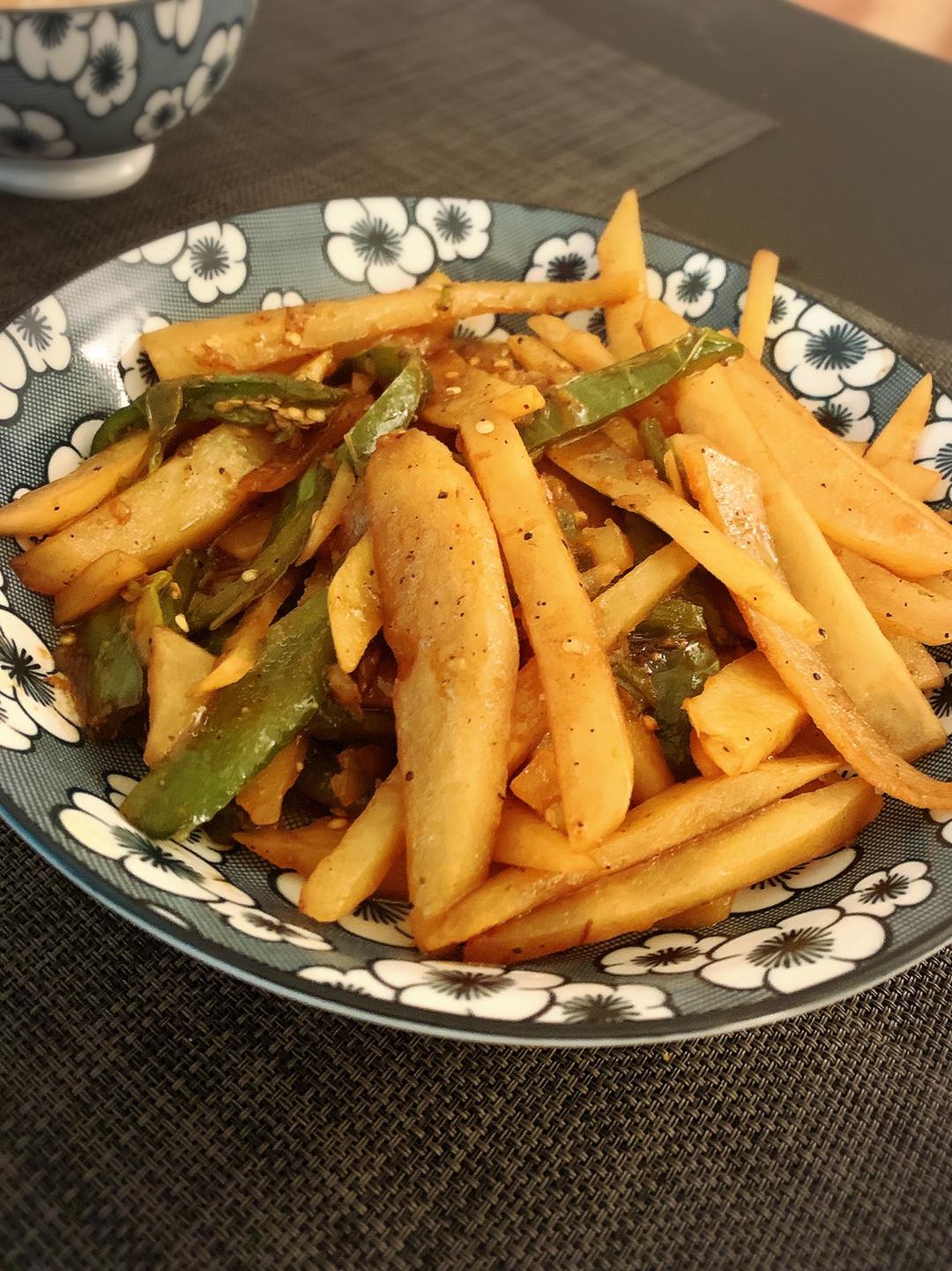 青椒土豆丝的做法