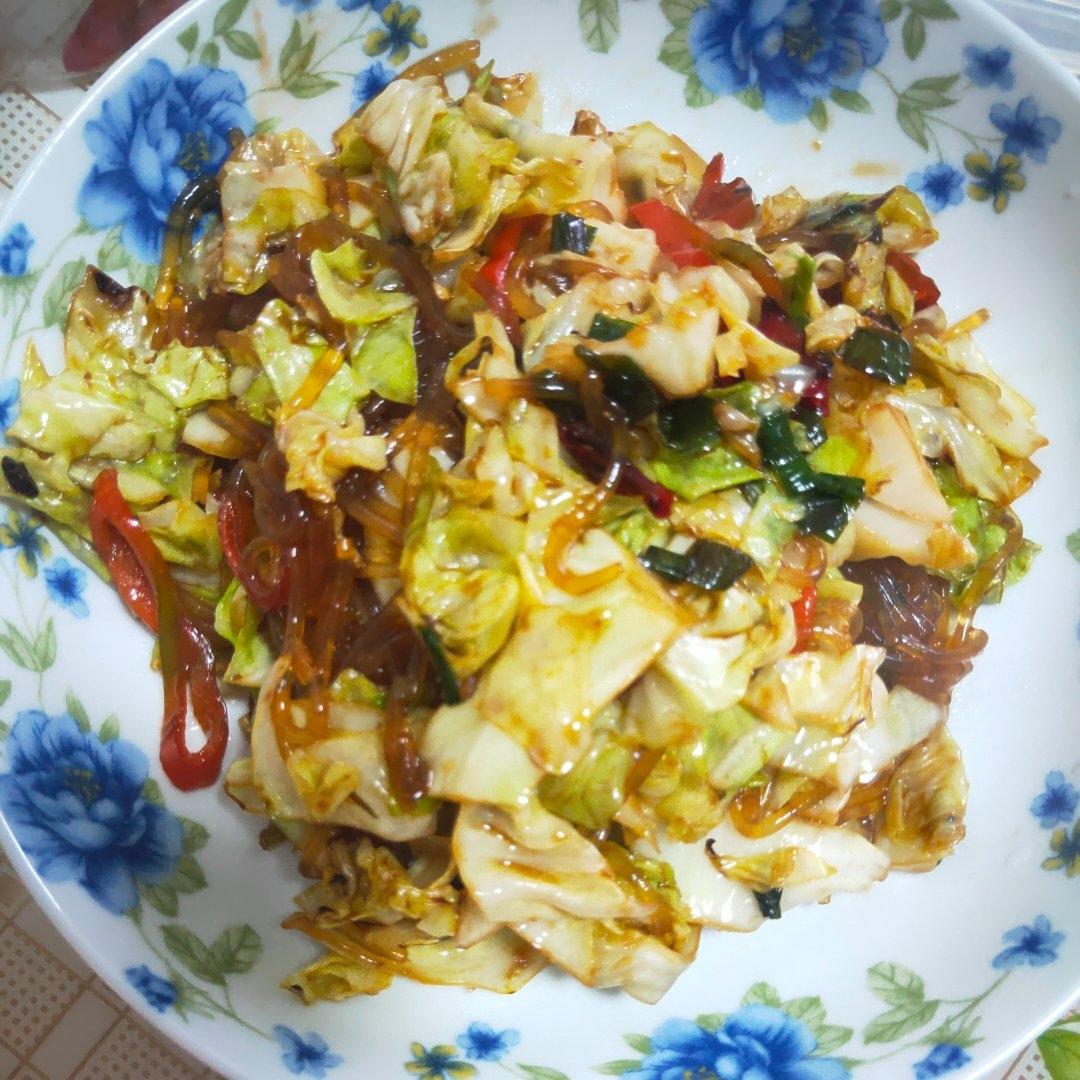 圆白菜炒粉条