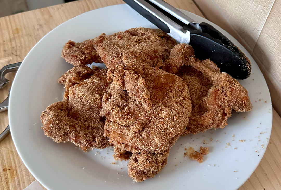 烤箱版炸猪排（只要一勺橄榄油）（媲美传统）（空气炸猪排）