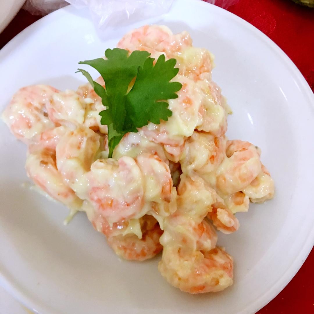 cnn做的柠香芥末虾球