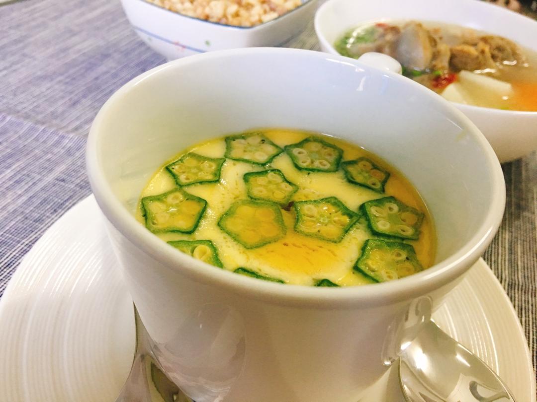 颜值控-做一朵开在碗里的花秋葵蒸水蛋