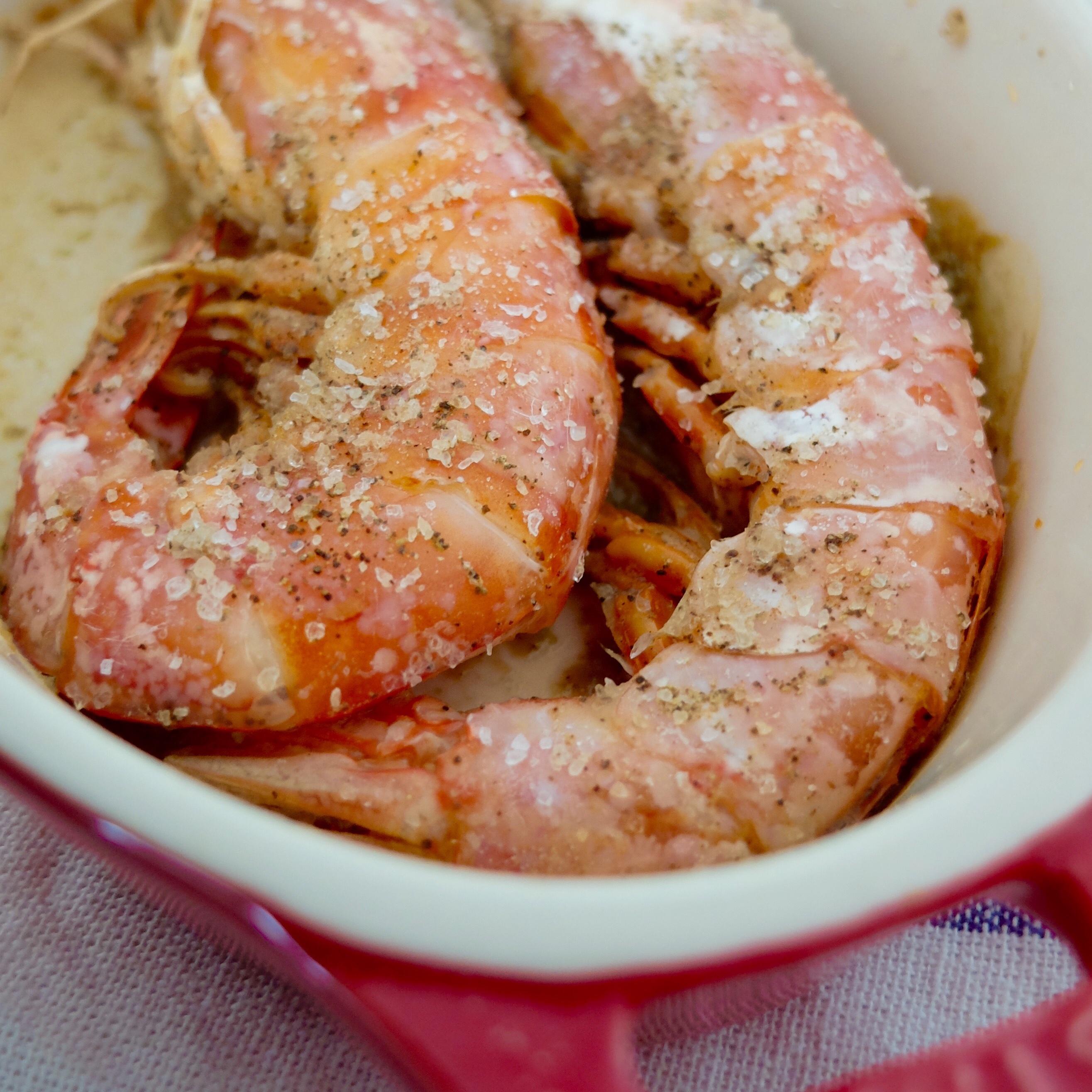 盐烤阿根廷红虾的做法