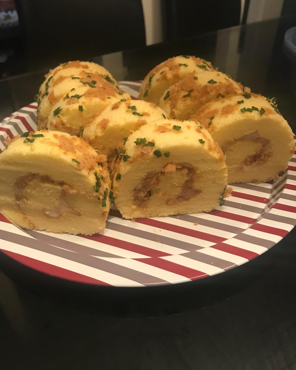 香葱肉松肥蛋糕卷～