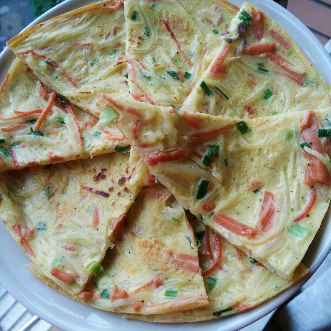 香煎土豆丝鸡蛋饼