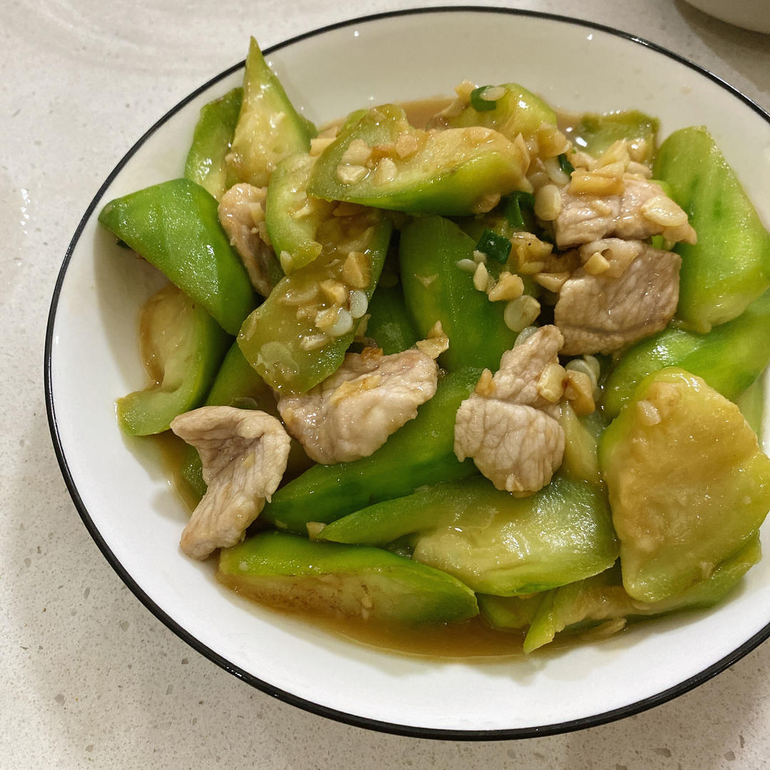 家常丝瓜炒肉