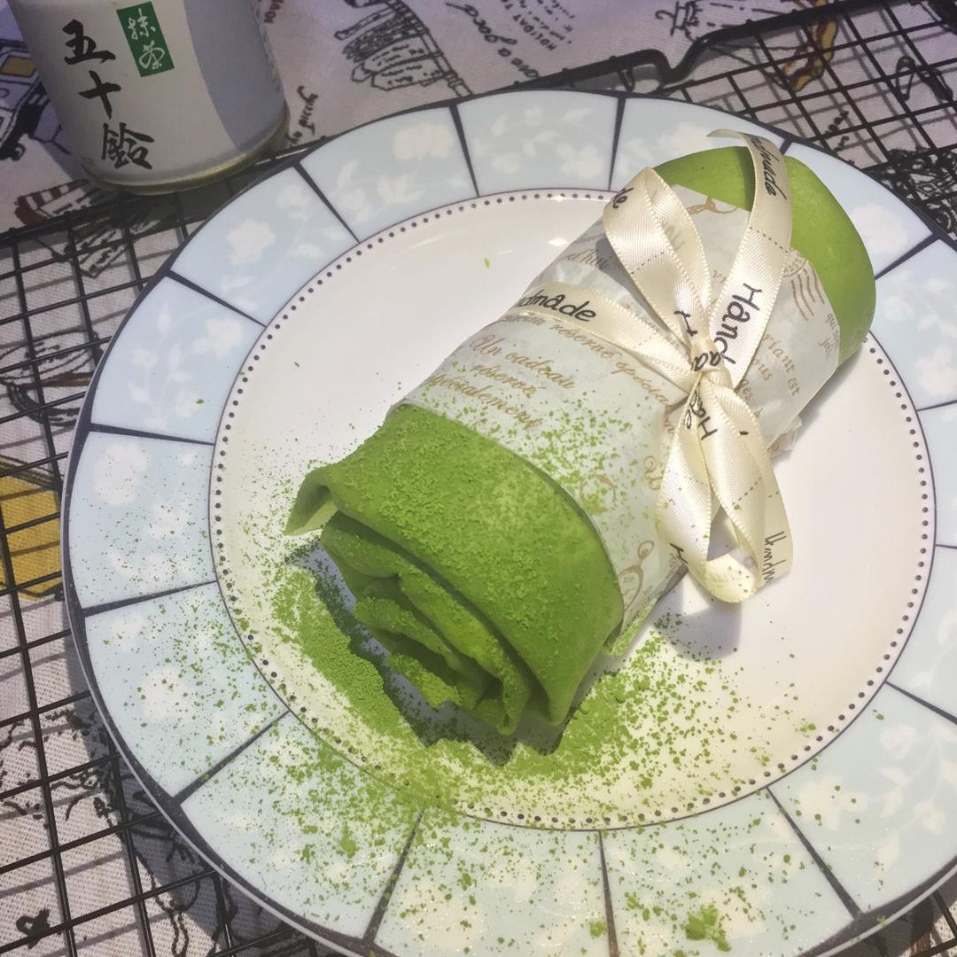 抹茶千层毛巾卷