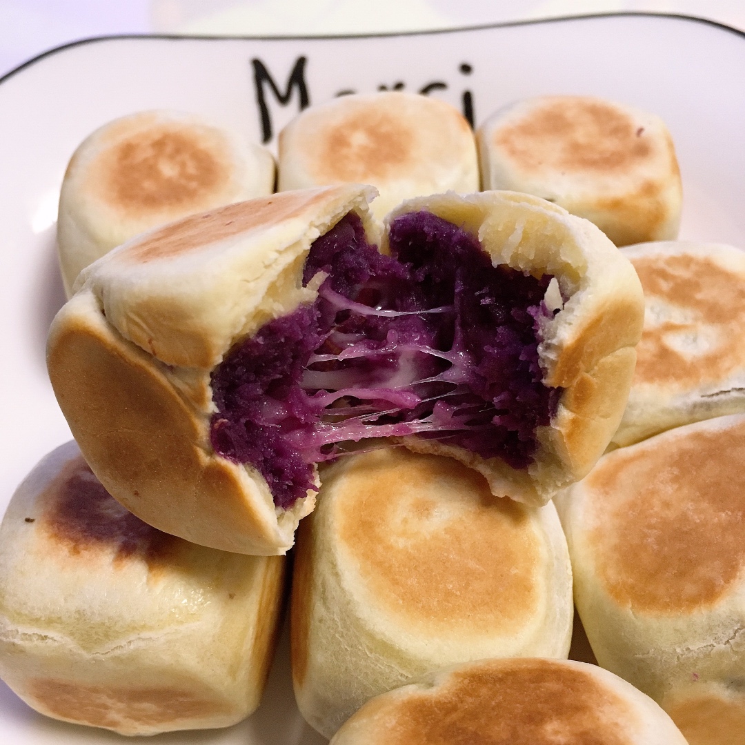 自制网红🔥紫薯芝士仙豆糕