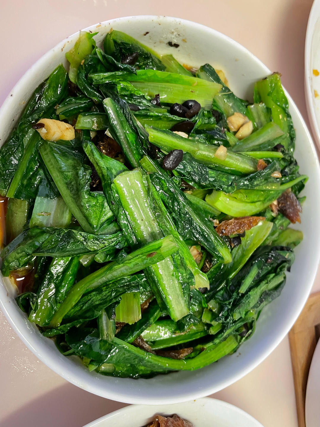 豆豉鲮鱼炒油麦菜