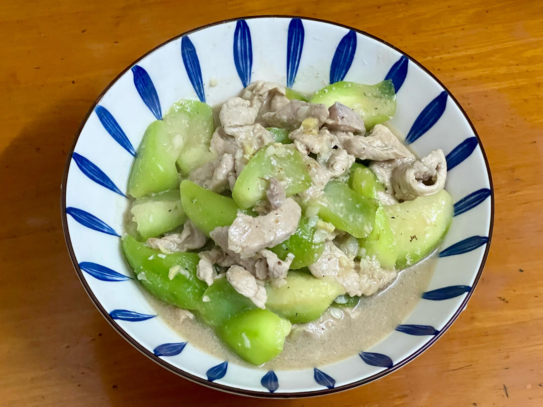 家常丝瓜炒肉
