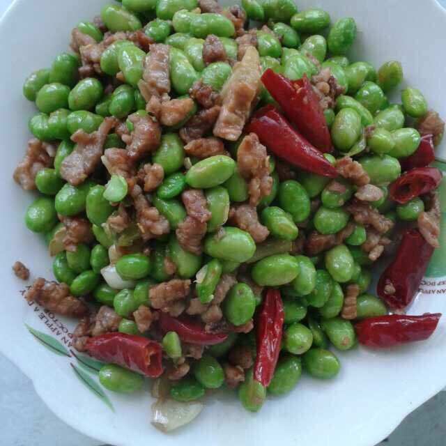 米虫胖胖做的豆子炒肉