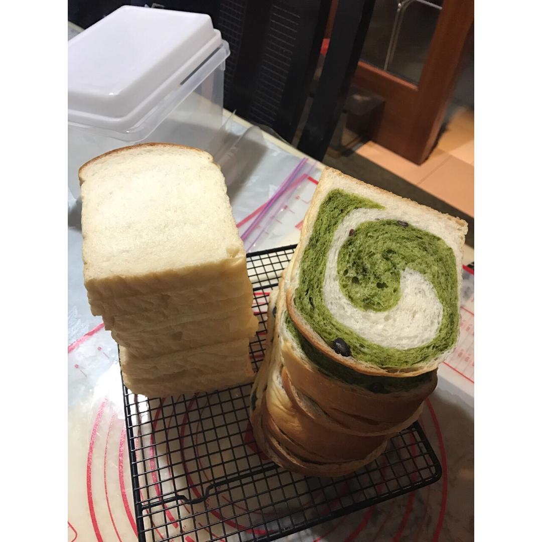 最正宗的日式抹茶红豆吐司