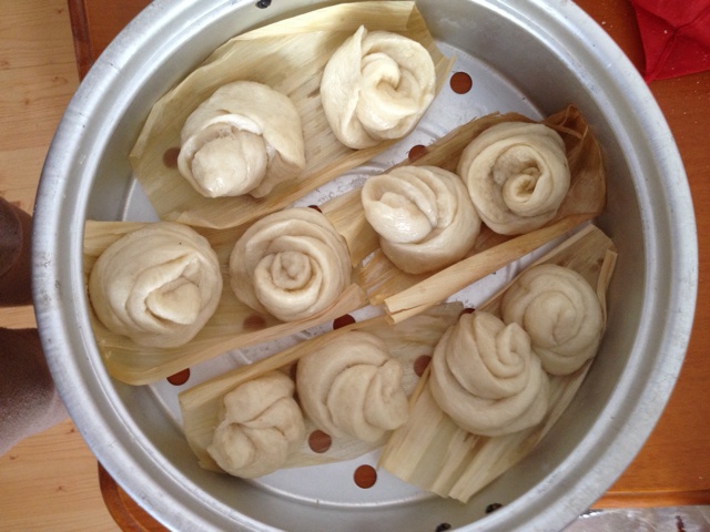 紫薯玫瑰花馒头