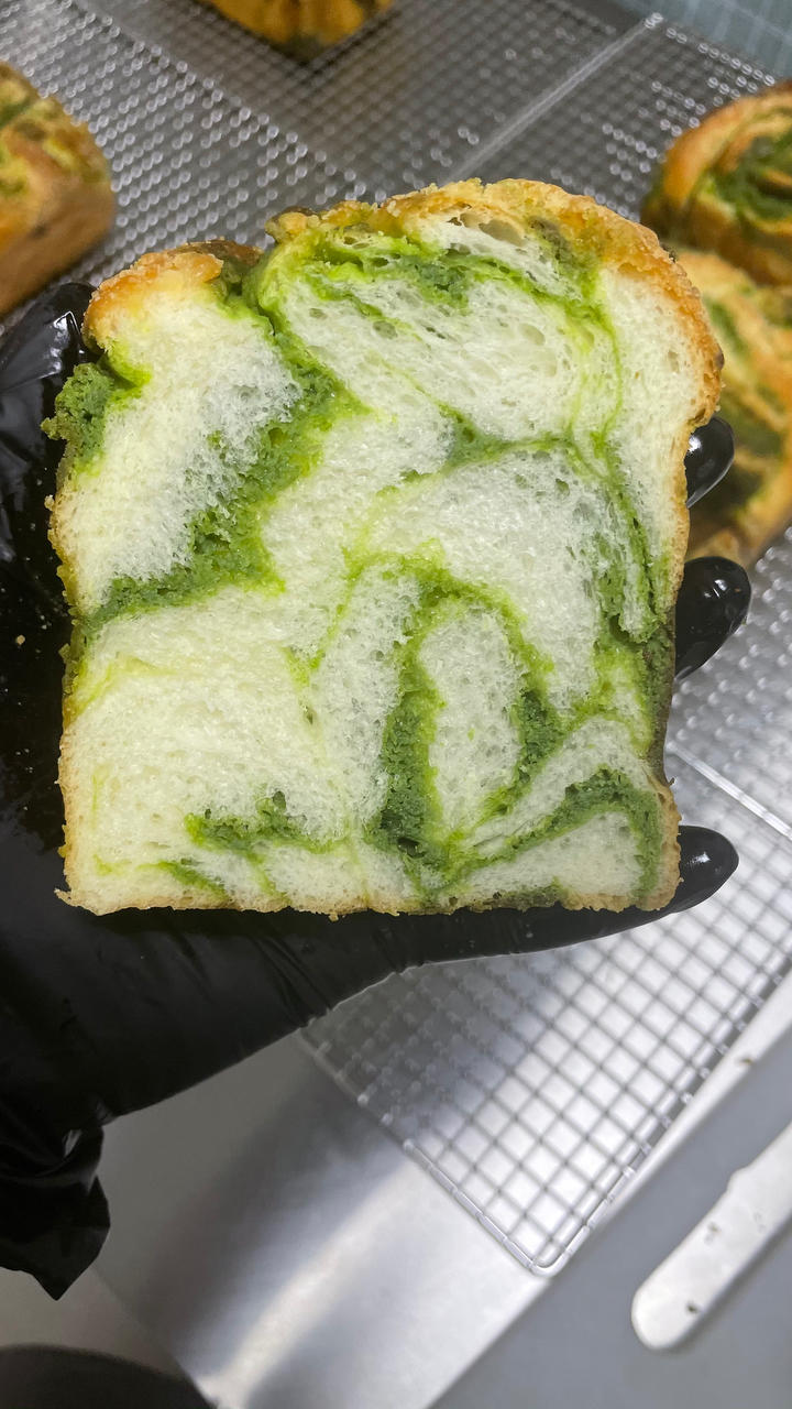 绿色心情---抹茶手撕小吐司
