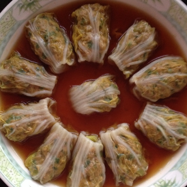 白菜肉糜卷
